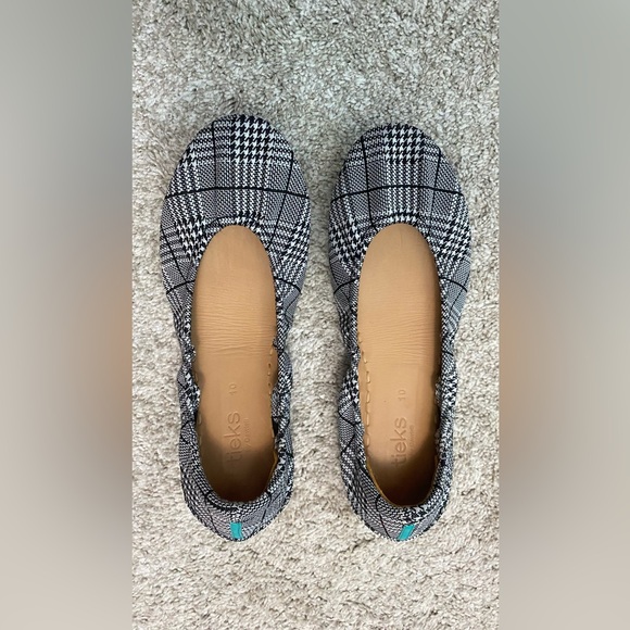 Tieks Seafield Check Limited Release Flats Comfortable Textile sz 10 price firm - Picture 3 of 10